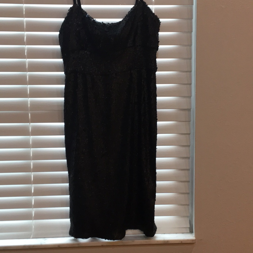 BCBGMAXAZRIA “Alese” Black Sequin Midi Dress NWT